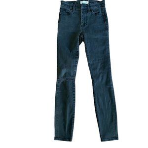 Madewell Womens Jeans High Rise Skinny Faded Black Distressed Jeans